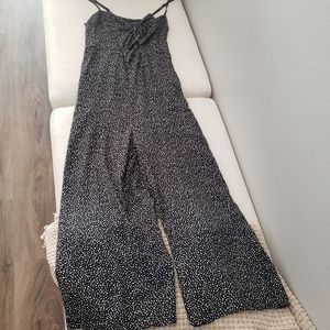 Lira XSmall Black Polka Dot Jumpsuit with Bow tie cutout at the chest